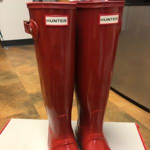 Red Authentic Tall Hunter Rainboots